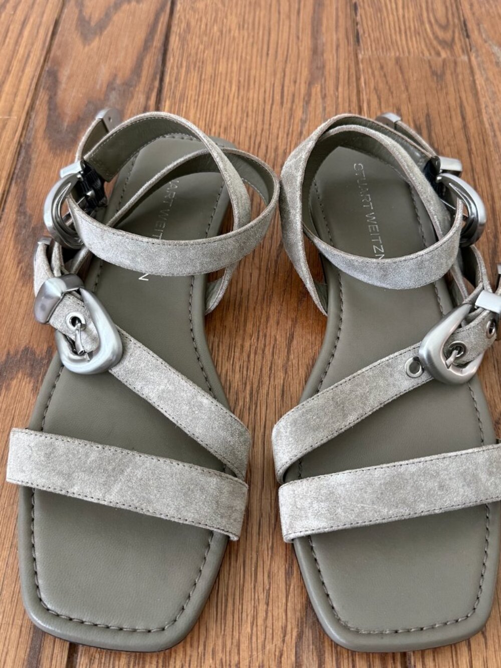 Stuart Weitzman Maven Suede Flat Sandals